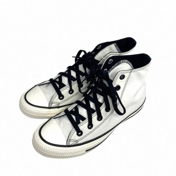 Converse Ctas High Top Sneakers Women Canvas A05960C-WWBLWBLG Custom Black White - Picture 7 of 11